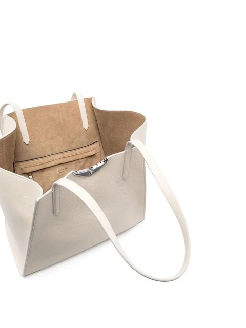 Zadig&Voltaire logo-plaque leather tote bag - White