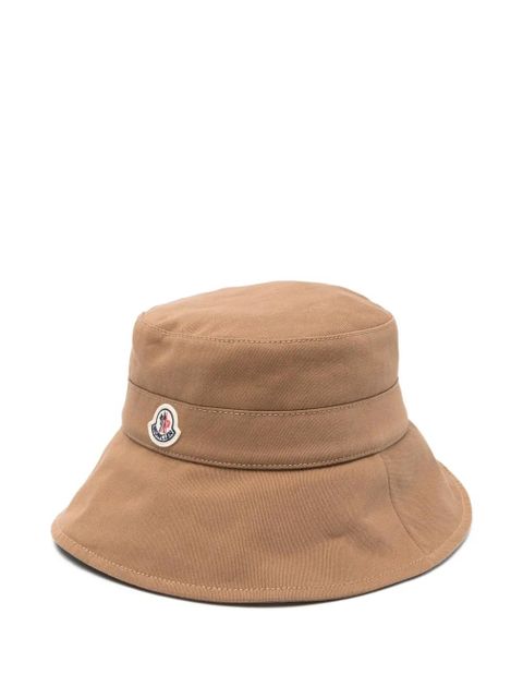 Moncler logo-patch bucket hat - Brown - zdjęcie produktu nr 1
