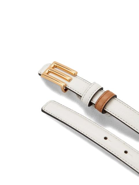 ETRO logo-buckle leather belt - White - zdjęcie produktu nr 2