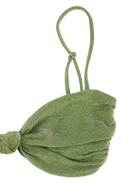 Johanna Ortiz Heliconia shimmering bikini top - Green