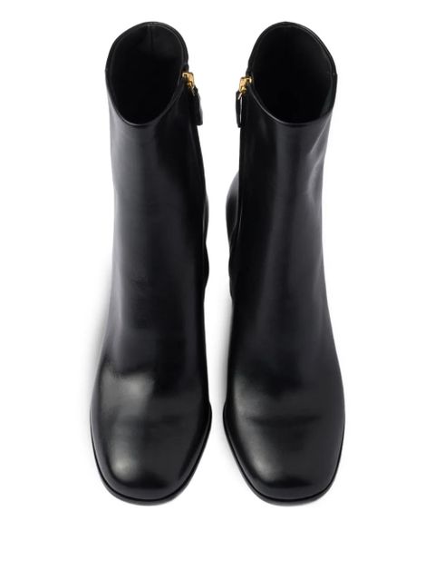 Prada 85mm zip-fastening block-heel boots - Black