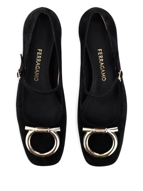 Ferragamo suede Mary Jane ballet flats - Black - zdjęcie produktu nr 2