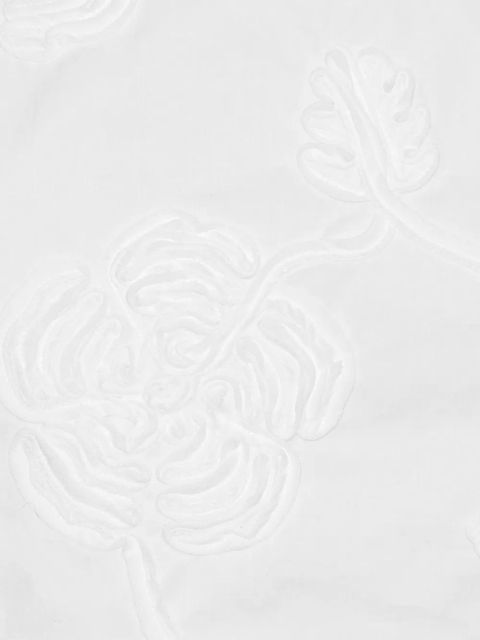 ROTATE BIRGER CHRISTENSEN puff-sleeve floral-embroidered top - White