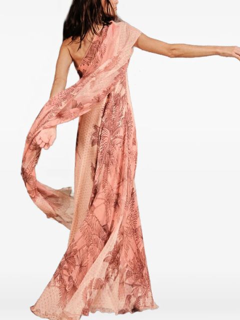 Johanna Ortiz Elegant Freedom one-Shoulder print maxi dress - Neutrals