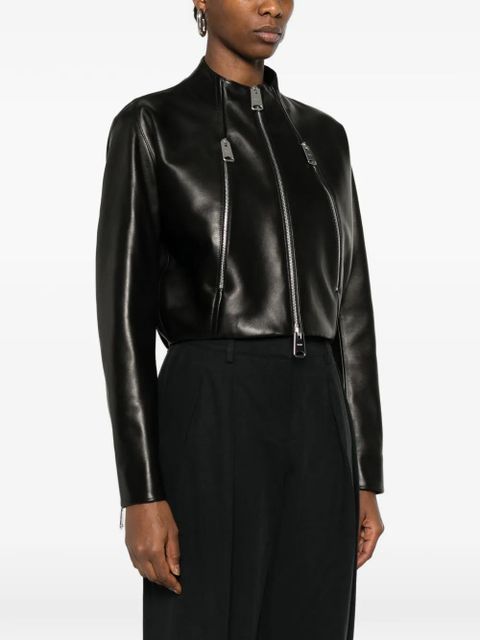 KHAITE Niko zip-fastening cropped jacket - Black