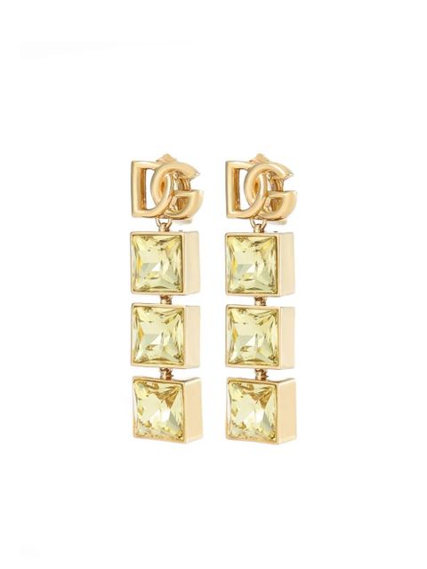 Dolce & Gabbana logo-plaque earrings - Gold - zdjęcie produktu nr 2
