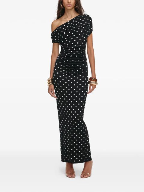 Self-Portrait polka-dot maxi dress - Black - zdjęcie produktu nr 2