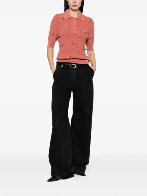 Essentiel Antwerp Jarts bow-detail polo shirt - Pink - zdjęcie produktu nr 2