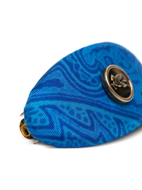 ETRO paisley medallion hair clip - Blue