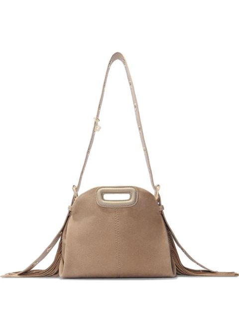 Maje mini Miss M fringe-top shoulder bag - Neutrals - zdjęcie produktu nr 1