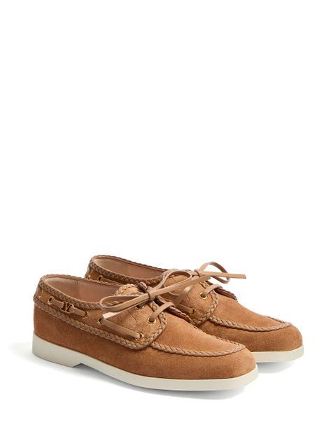 Valentino Garavani palm avenue braided-edge boat shoes - Brown - zdjęcie produktu nr 2