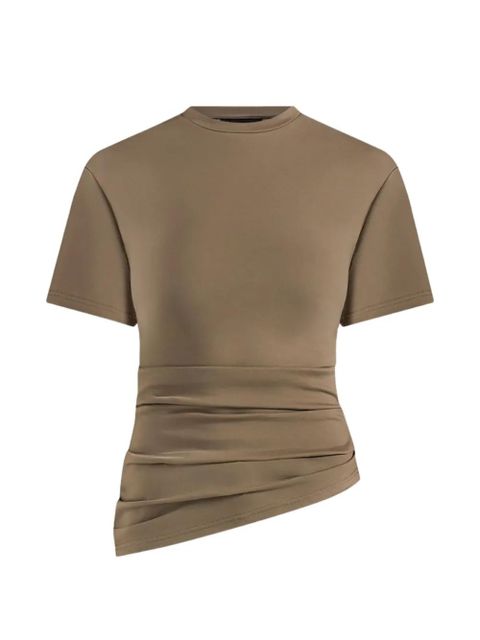 Manière De Voir Pauline ruched asymmetric T-shirt - Green - zdjęcie produktu nr 1