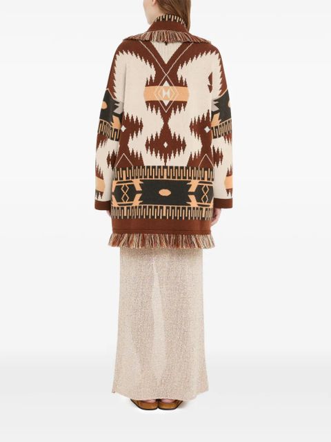 Alanui Icon Jacquard cardigan - Brown