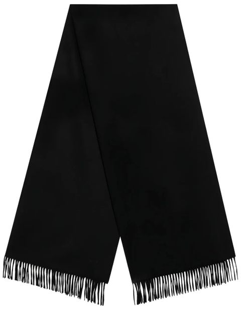 Max Mara fringed cashmere scarf - Black