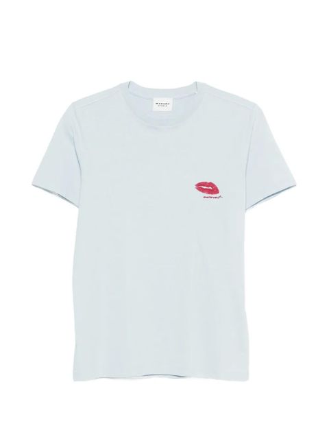 MARANT ÉTOILE lip motif T-shirt - Blue