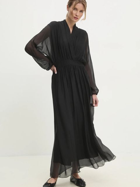 Answear.LAB sukienka kolor czarny maxi prosta - zdjęcie produktu nr 1