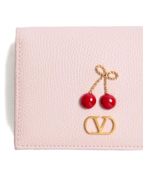 Valentino Garavani Cherryfic grained wallet - Pink