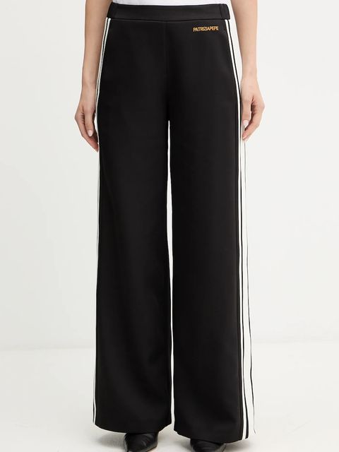 Patrizia Pepe spodnie damskie kolor czarny szerokie high waist 2P1716 A664 - zdjęcie produktu nr 1