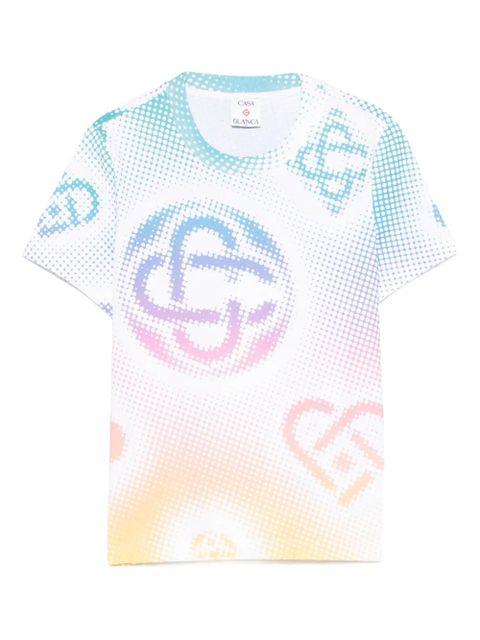 Casablanca Halftone-logo T-shirt - White - zdjęcie produktu nr 1