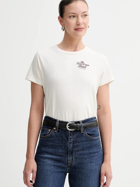 Levi's t-shirt bawełniany damski kolor beżowy A8804 - zdjęcie produktu nr 1