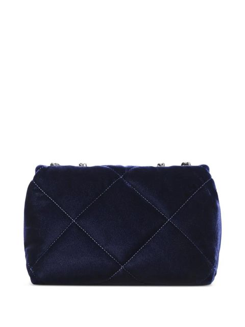 Tory Burch small Kira diamond-quilted velvet shoulder bag - Blue