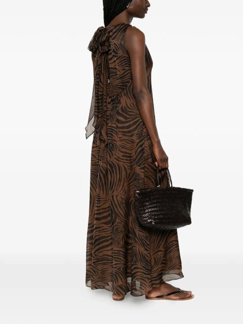 Max Mara zebra-print maxi dress - Brown - zdjęcie produktu nr 2
