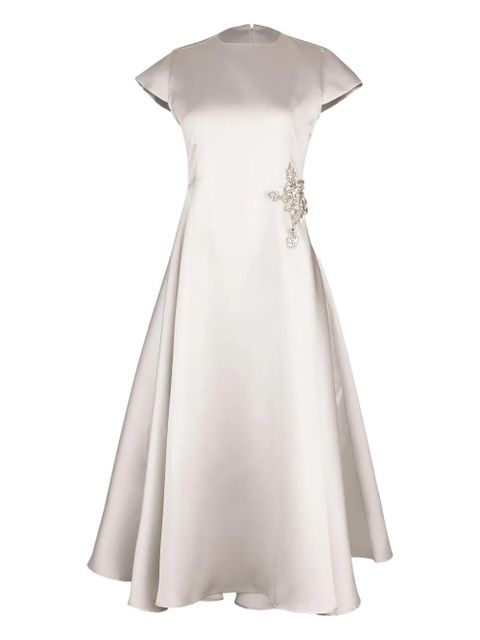 Marques'Almeida crystal-embellished midi dress - Silver - zdjęcie produktu nr 1