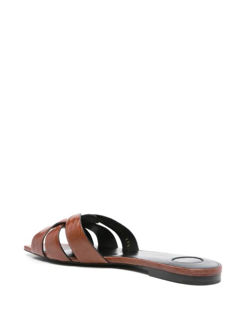 Saint Laurent woven leather sandals - Brown - zdjęcie produktu nr 2