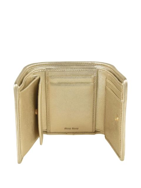 Miu Miu matelasse-effect wallet - Gold