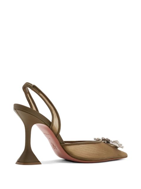 Amina Muaddi 70mm Begum heeled pumps - Green