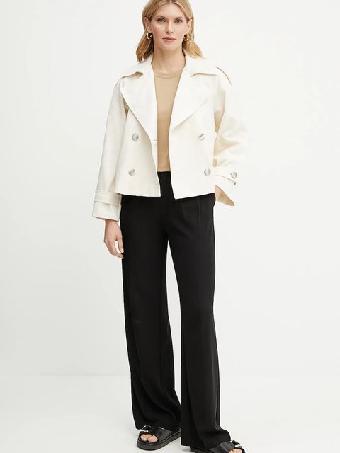 Marella t-shirt bawełniany LANGUE damski kolor beżowy 2513971025200