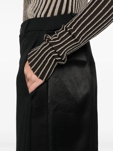 Balenciaga layered midi skirt - Black