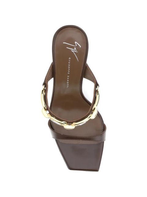 Giuseppe Zanotti Muse chain-embellished sandals - Brown - zdjęcie produktu nr 2