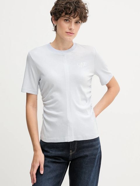 Calvin Klein Jeans t-shirt bawełniany damski kolor fioletowy LV047D211G - zdjęcie produktu nr 1