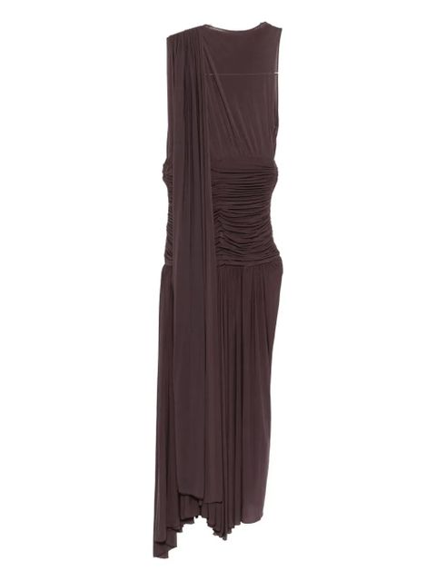 Magda Butrym drop-waist sheer midi dress - Red