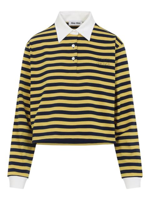 Miu Miu striped polo shirt - Yellow - zdjęcie produktu nr 1