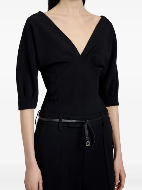 Proenza Schouler Darena V-neck top - Black