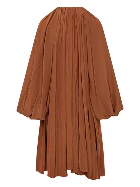 Lanvin cotton pleated dress - Brown