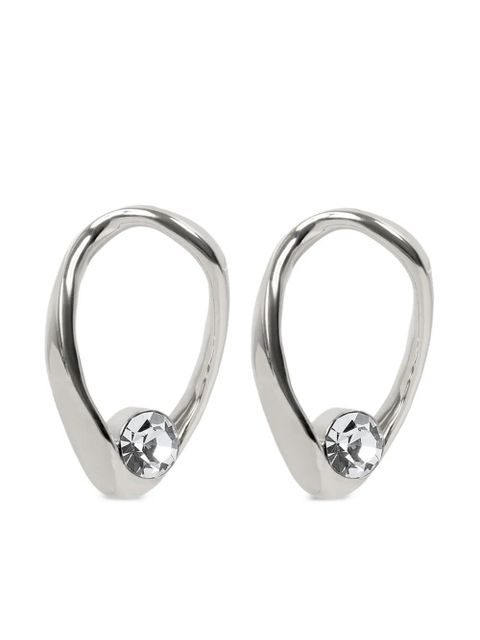 DRIES VAN NOTEN oval hoop earrings - Silver - zdjęcie produktu nr 1
