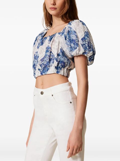 TWINSET floral-print blouse - White - zdjęcie produktu nr 2