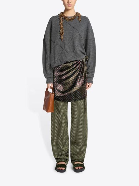 DRIES VAN NOTEN velvet twisted sandals - Green