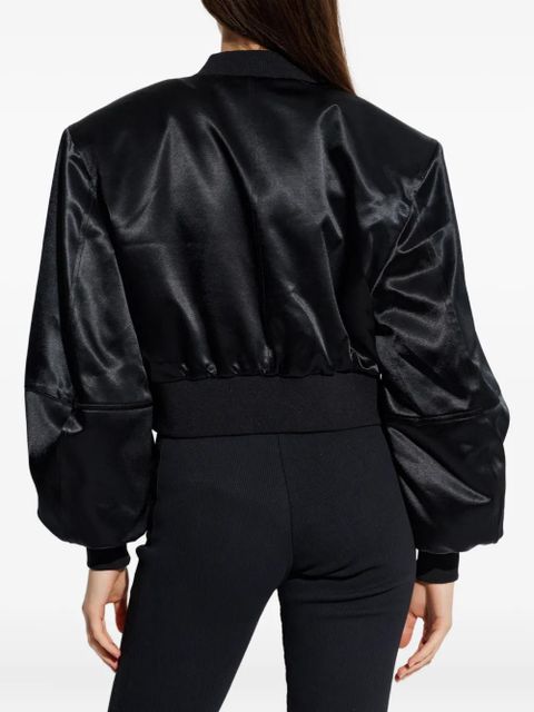 The Attico zip-up bomber jacket - Black
