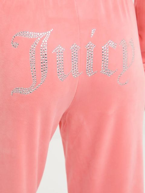 Juicy Couture spodnie dresowe kolor pomarańczowy z aplikacją JCAPW045