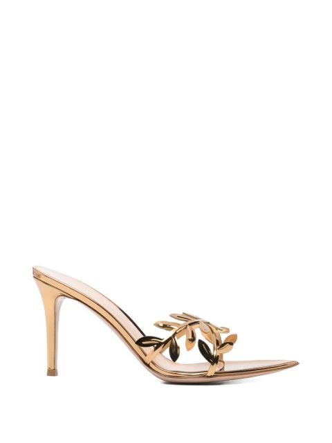 Gianvito Rossi leaf-strap sandals - Gold - zdjęcie produktu nr 1