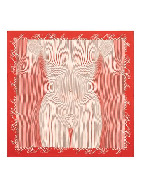 Jean Paul Gaultier pinstripe body morphing scarf - Red - zdjęcie produktu nr 1