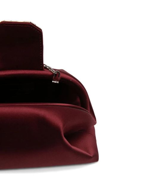 Amina Muaddi Camelia embellished clutch bag - Red