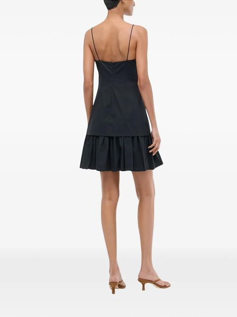 STAUD Ari ruffled mini dress - Black