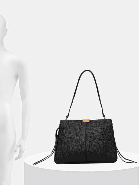 Tommy Hilfiger torebka skórzana kolor czarny AW0AW17661 - zdjęcie produktu nr 2