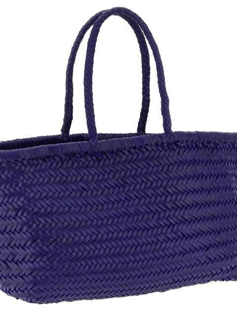 DRAGON DIFFUSION large Bamboo Triple Jump chevron-weave shoulder bag - Purple