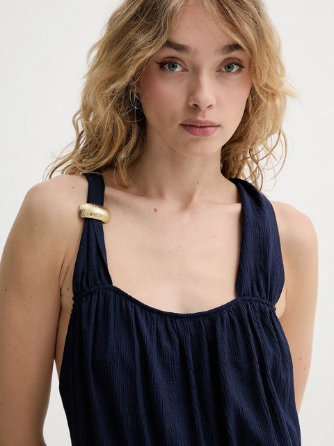 Sessun sukienka kolor granatowy maxi prosta 25205036